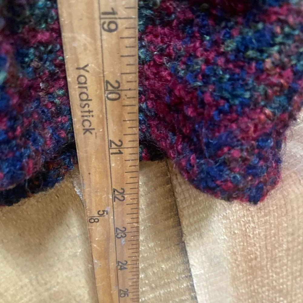Weave of the Irish Handcrafted Wool Blend Plaid Cropped Jacket‎ Coat M Red Green